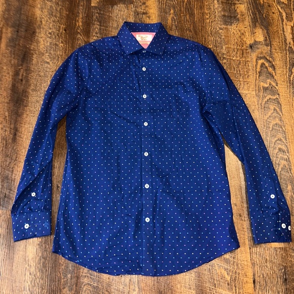 Original Penguin Other - Original Penguin Heritage Button Down Shirt Adult Blue Polka Dot Size 15- 32/33